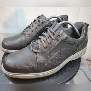 Nun Bush Men's Kore Walk Gray Leather Casual Lace Up Oxfords Shoes SIZE 10M